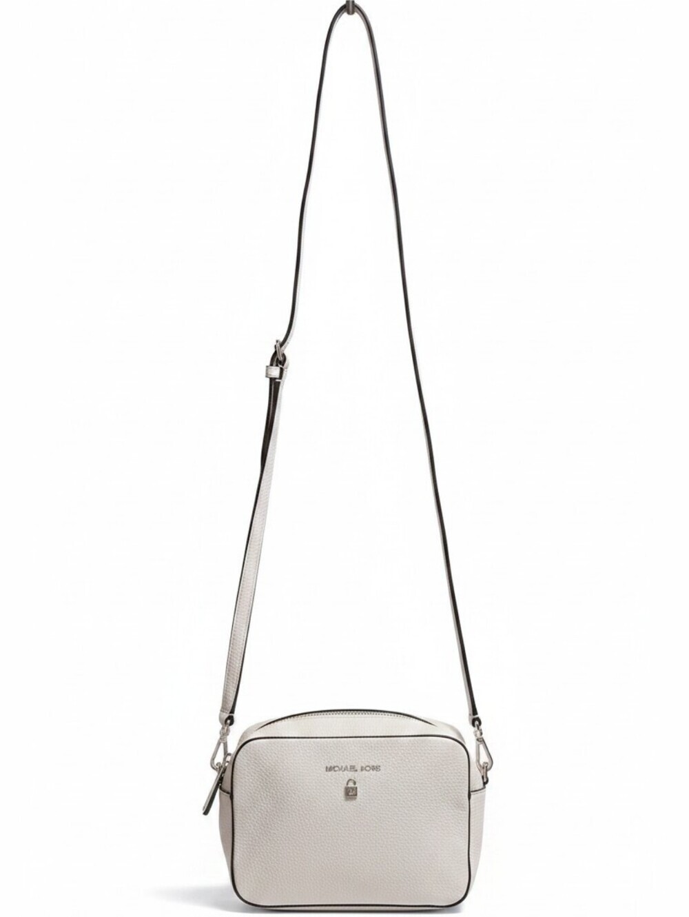 Michael Kors Pebbled Leather Light Pink Blush Crossbody with Black Trim